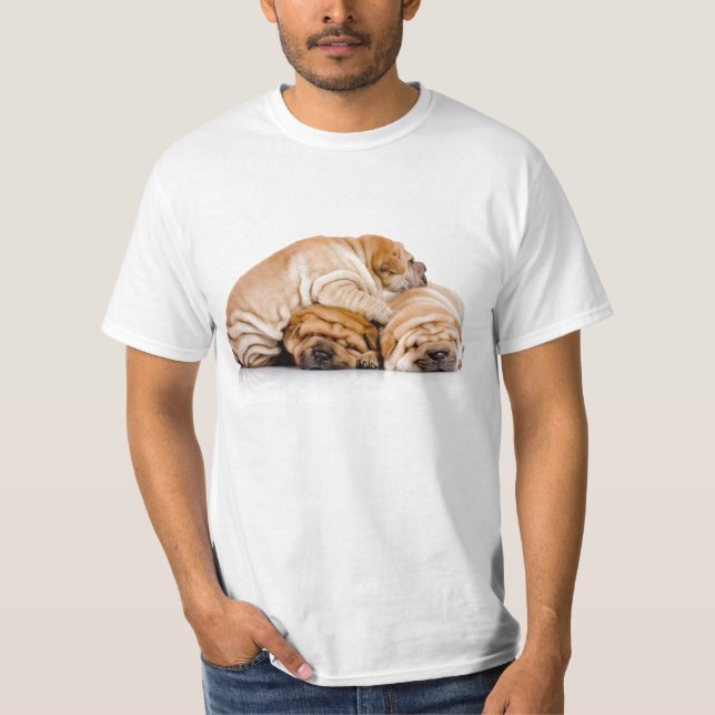 Camiseta Monte do filhote de cachorro de Shar Pei (Frente)