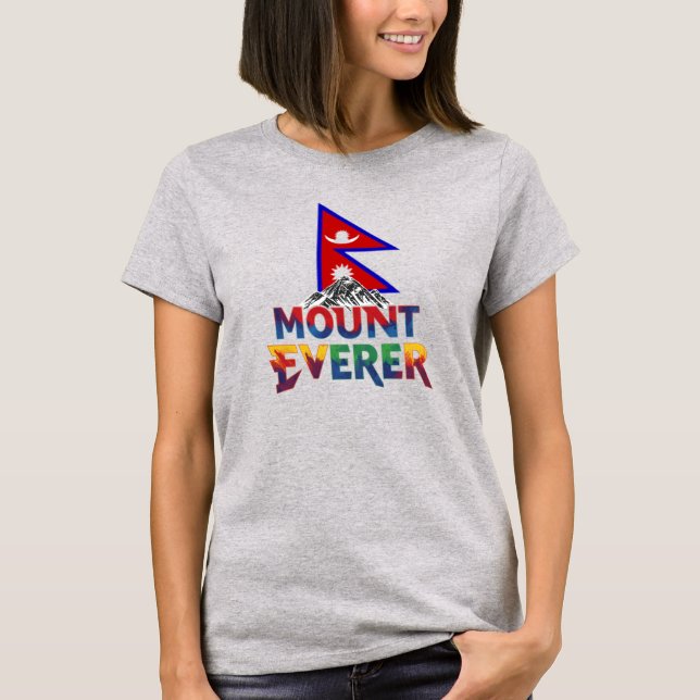 Camiseta Monte Everar como o Monte Everest (Frente)