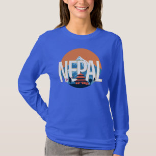 Camiseta Monte Everest no Templo do Nepal