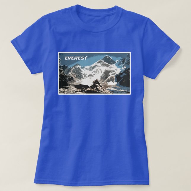Camiseta Monte Everest View, Nepal (Frente do Design)