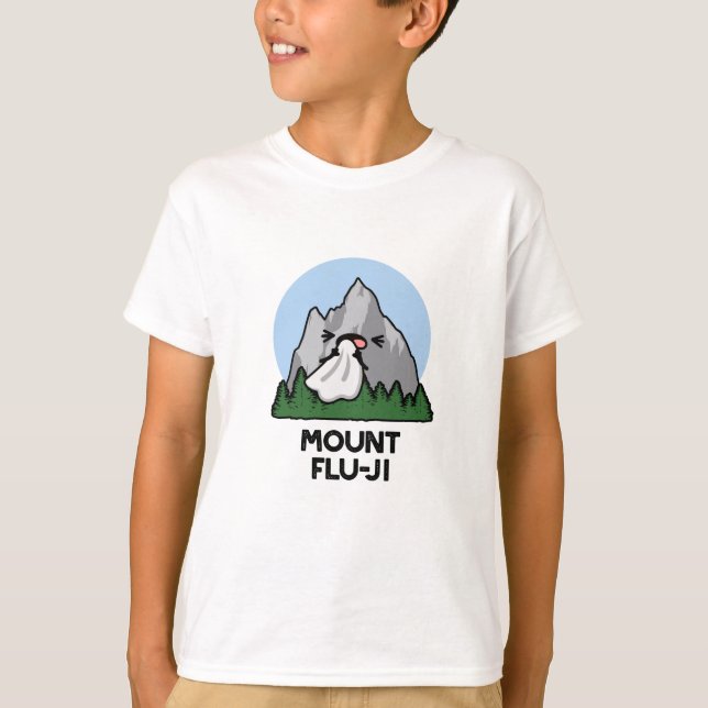Camiseta Monte Flu-ji Funny Mountain Pun (Frente)