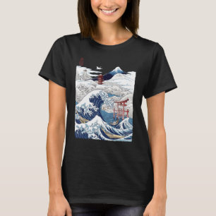 Camiseta Monte Fuji A Onda Do Excelente Japonês Tsunami Kan