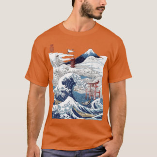 Camiseta Monte Fuji A Onda Do Excelente Japonês Tsunami Kan