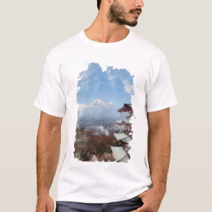 Camiseta Monte Fuji Japan Watercolor Art