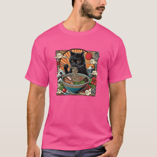 Camiseta Monte Fuji Japonês Art Kitten Lover Cam