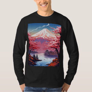 Camiseta Monte Fuji Japonês Landscape Art Impressão