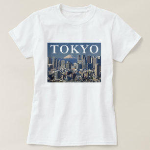 Camiseta Monte Fuji   Paisagem do Distrito de Shinjuku Tóqu