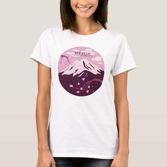 Camiseta Monte Fuji (Rosa) (Frente)