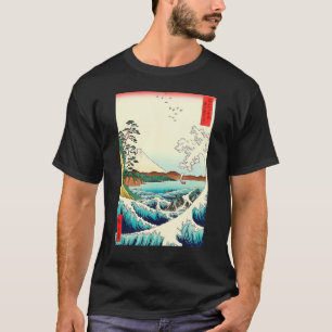 Camiseta Monte Fuji Sea Wave Japonês paisagem Vintage Hir