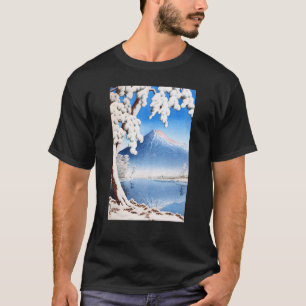 Camiseta Monte Fuji Snow Winter paisagem Japão Ka Japonês
