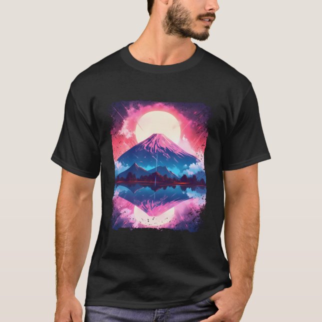 Camiseta Monte Fuji Vaporwave Aestésico Japão - Altura Japo (Frente)