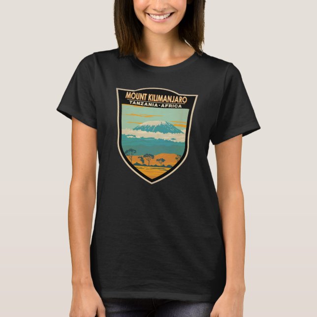 Camiseta Monte Kilimanjaro Tanzânia Africa Vintage (Frente)