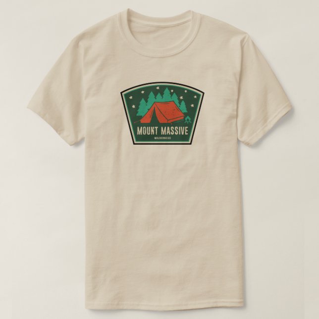 Camiseta Monte Massive Wilderness Colorado Camping (Frente do Design)
