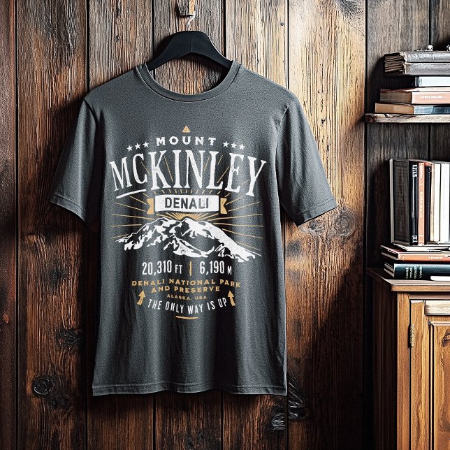 Camiseta Monte McKinley Denali Alaska Vintage (Mount McKinley Denali Alaska Vintage T-Shirt)