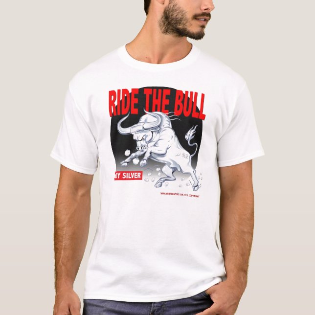 Camiseta Monte o TSHIRT de prata de Bull (Frente)