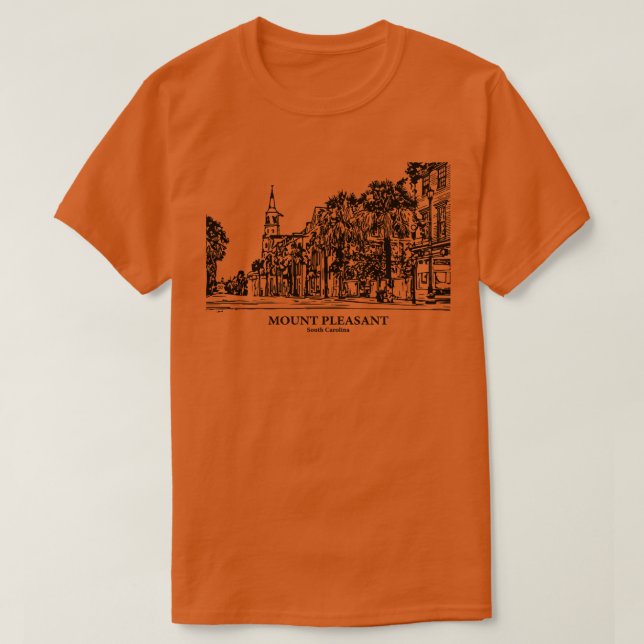 Camiseta Monte Pleasant South olina 1 (Frente do Design)