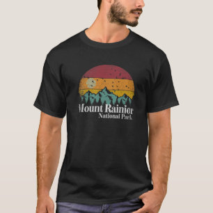 Camiseta Monte Rainer, Montanhas do Parque Nacional Retro H