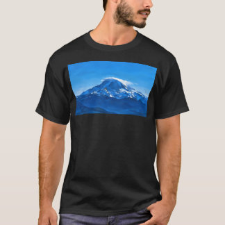 Camiseta Monte Rainier Com Nuvem Lenticular (Impressionista