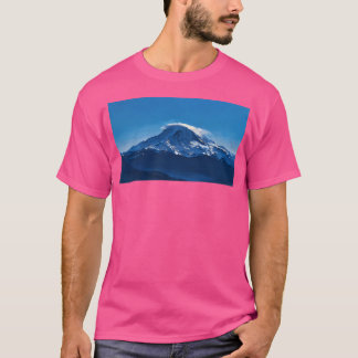 Camiseta Monte Rainier com Nuvem Lenticular (Pintura Petrol