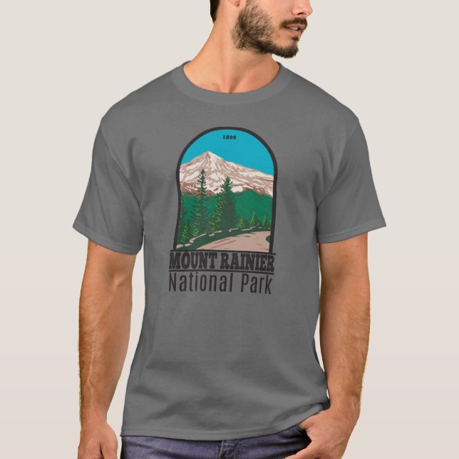Camiseta Monte Rainier National Park Washington Vintage (Frente)