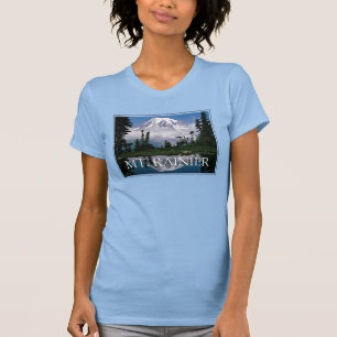 Camiseta Monte Rainier   Reflexão num troço de montanha
