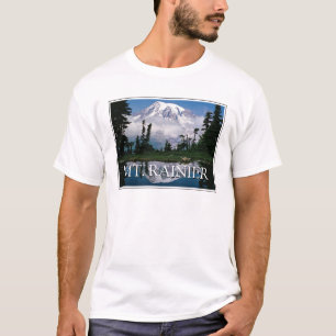 Camiseta Monte Rainier   Reflexo em uma Lagoa da Montanha