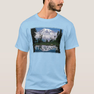 Camiseta Monte Rainier   Reflexo em uma Lagoa de Montanha