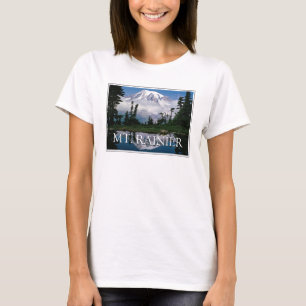 Camiseta Monte Rainier Reflexo em uma Lagoa de Montanha