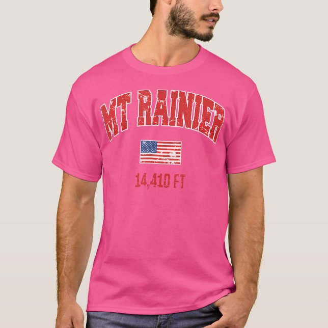 Camiseta Monte Rainier Washington Outdoor Adventure Hikin (Frente)