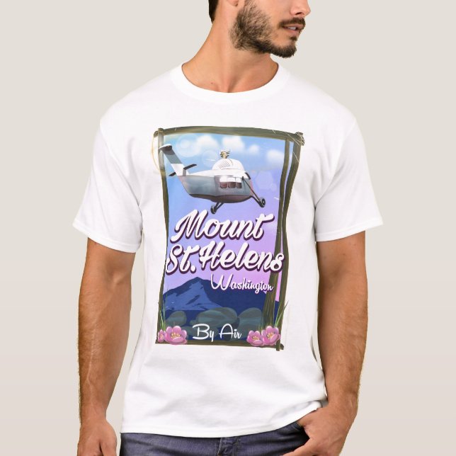 Camiseta Monte Rua. Helens Washington Poster de viagens (Frente)
