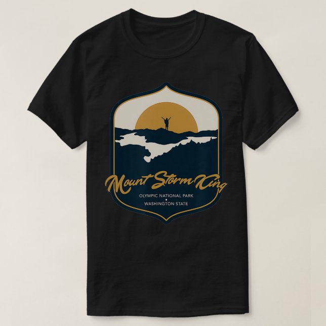 Camiseta Monte Storm King Estado de Washington (Frente do Design)