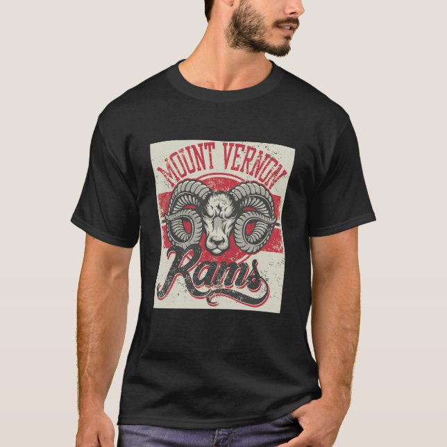 Camiseta Monte Vernon Rams | Futebol Vintage (Frente)
