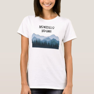 Camiseta Montebello VA Montanhas Blue Ridge Azul Personaliz