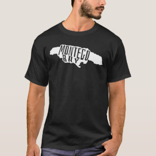 Camiseta Montego Bay, Jamaica Outline - Mapear Viagem