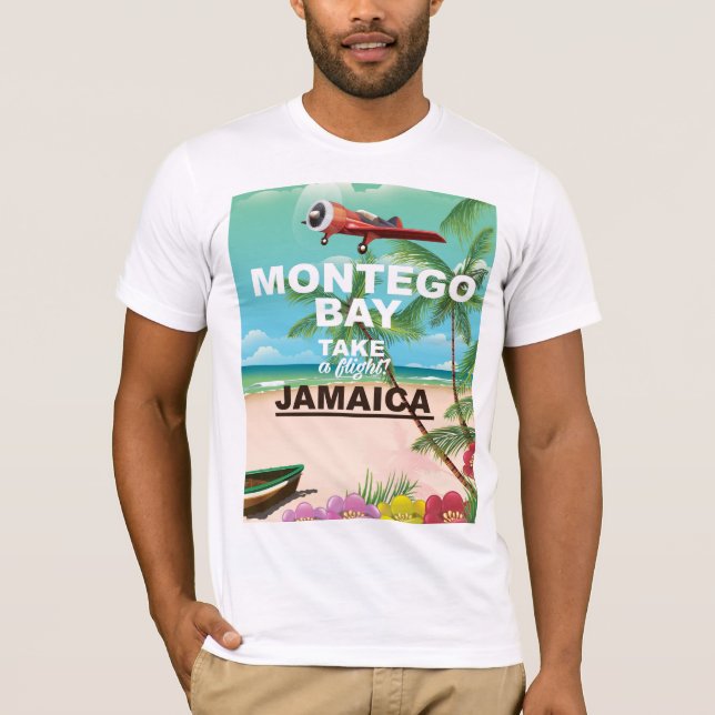 Camiseta Montego Bay viagens vintage Jamaica (Frente)
