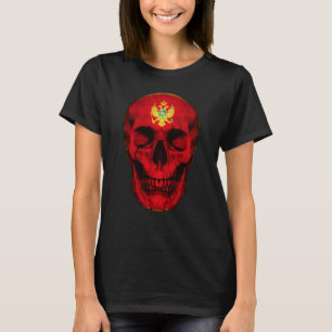 Camiseta Montenegro Flag Skull Montenegro Roots Proud Patr