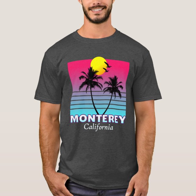 Camiseta Monterey California Beach Summer Souvenir Oversize (Frente)