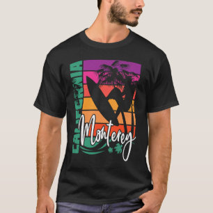 Camiseta Monterey Califórnia Retro Pôr do Sol Praia Surfist