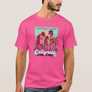 Camiseta Monterey Park California Palm tree Beach retro vin