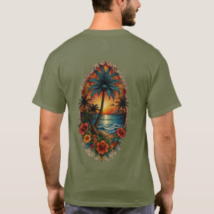 Camiseta "Monterey Tropics: T-Shirt Art Inspirada Na Tatuag