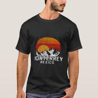 Camiseta Monterrey Mexico Retro Mountain Sunset