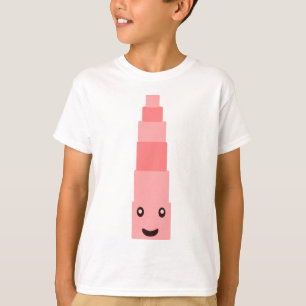 Camiseta Montessori cor-de-rosa