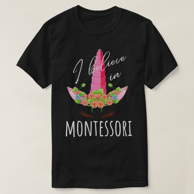 Camiseta Montessori t shirt  Pink Tower teachers Montessori (Frente do Design)