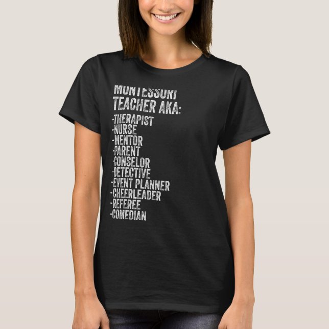 Camiseta Montessori Teacher (Frente)