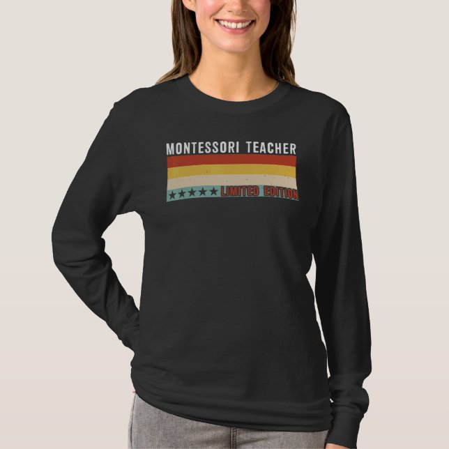 Camiseta Montessori Teacher Job Title Profession Worker App (Frente)