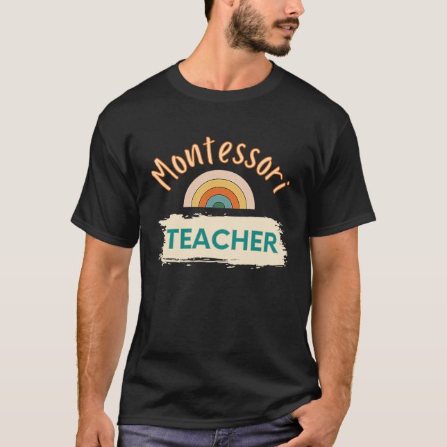 Camiseta Montessori Teacher Preschool Daycare Teacher Educa (Frente)