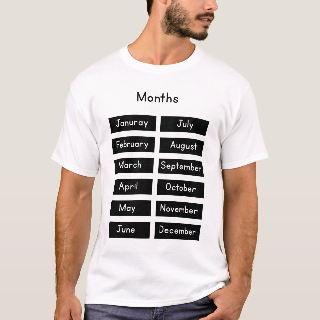 Camiseta Months of the year (Frente)