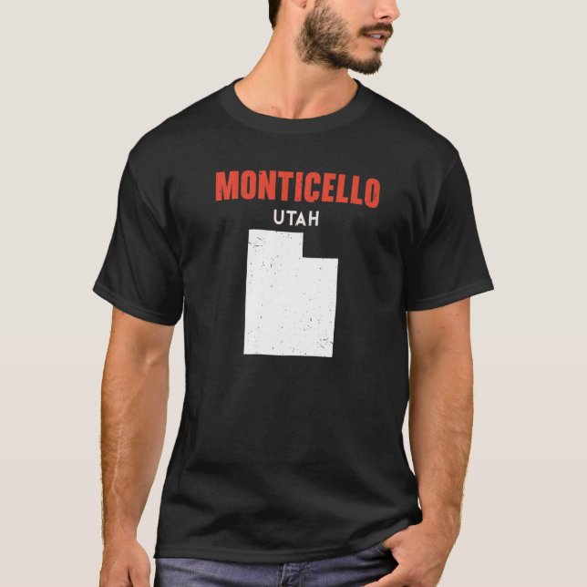 Camiseta Monticello Utah EUA State America Viagem Utahan (Frente)
