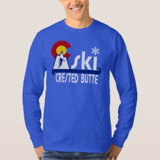 Camiseta Montículo com crista do esqui