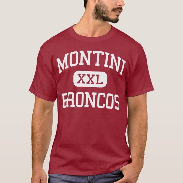 Camiseta Montini - broncos - católico - Lombard Illinois (Frente)